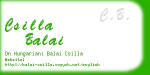 csilla balai business card